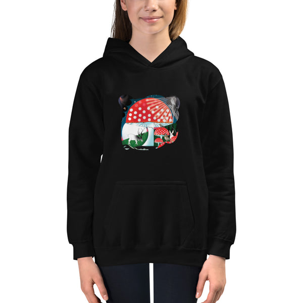 Kids Hoodie, Winter Mushroom