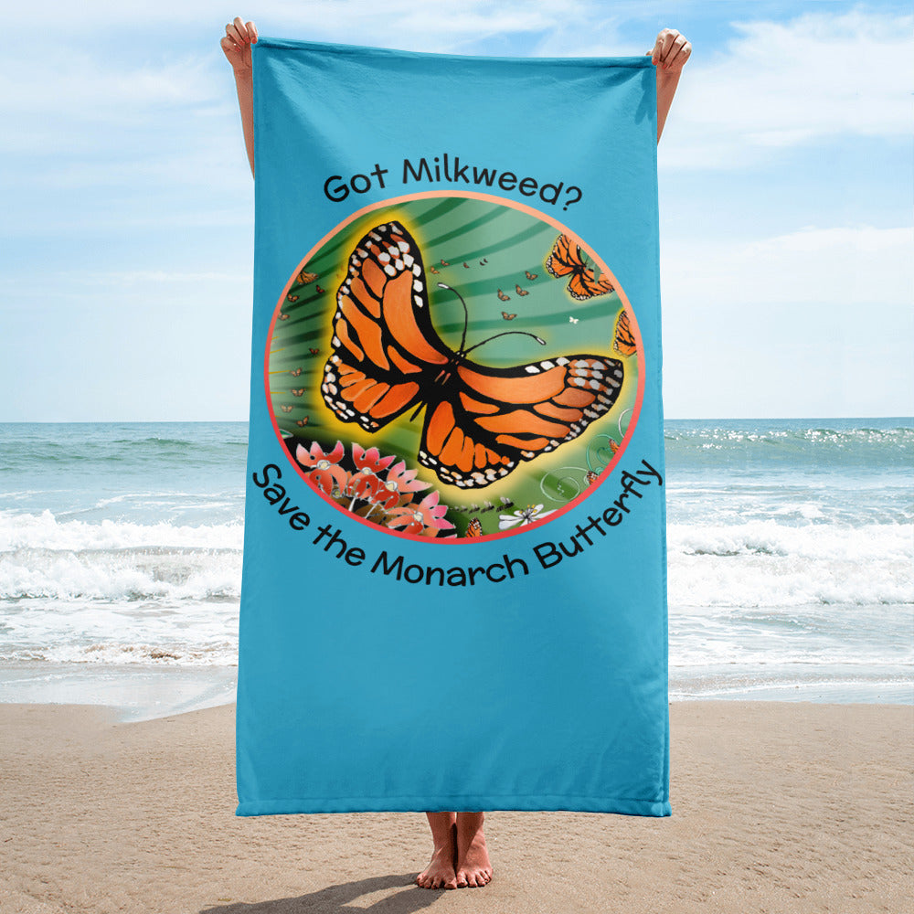 Beach Towel, Monarch Butterfly