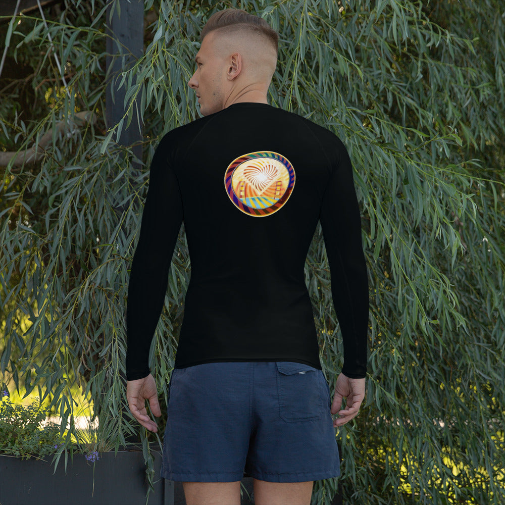 Men's Rash Guard, Beach Fun The Heart of San Francisco