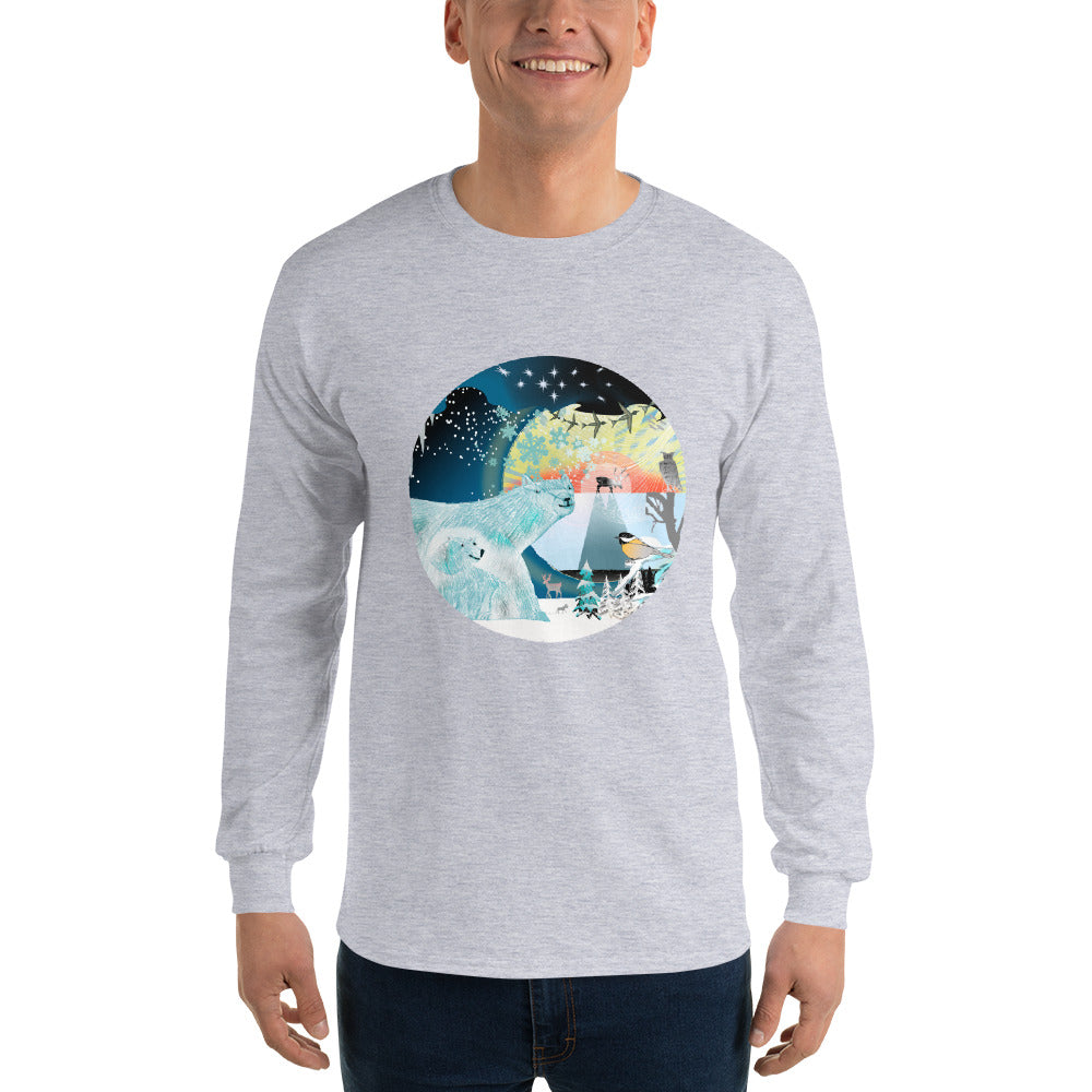 Long Sleeve T-Shirtf, Winter Polar Bear