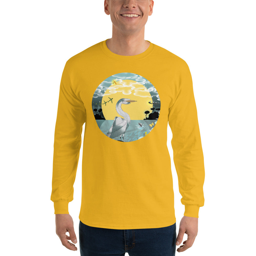 Long Sleeve T-Shirt, Spring Egret
