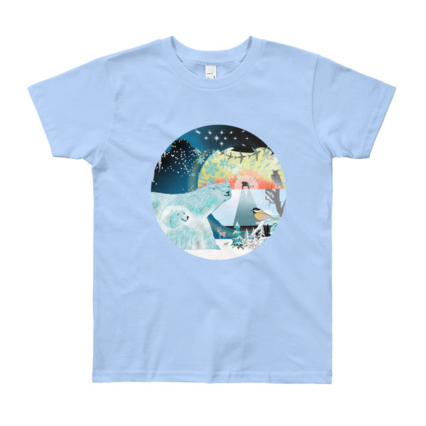 Youth Short Sleeve T-Shirt, Winter Polar Bear