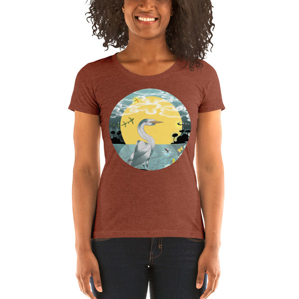 Ladies' short sleeve t-shirt, Spring Egret