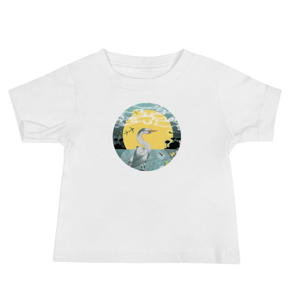 Baby Jersey Short Sleeve T-Shirt 6-24 months, Spring Egret