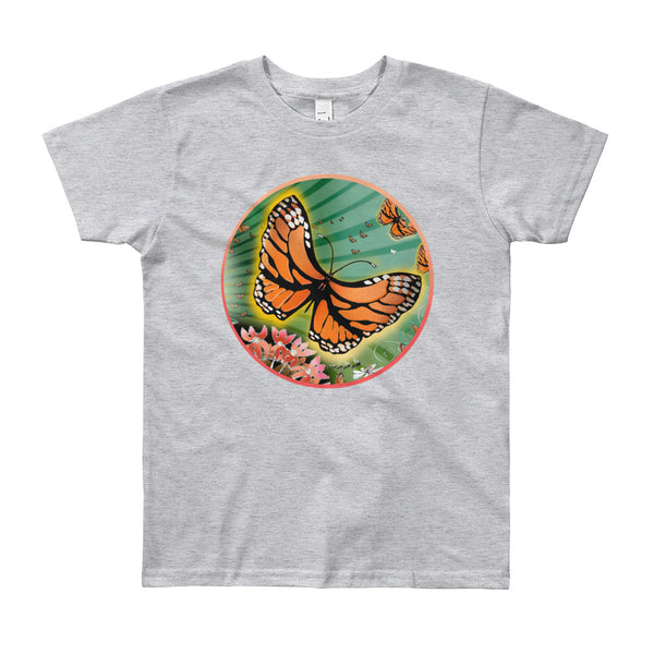 Youth Short Sleeve T-Shirt, Summer Monarch