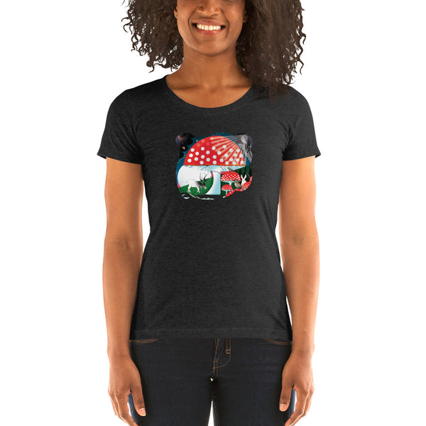 Ladies' short sleeve t-shirt, Winter Mushroom