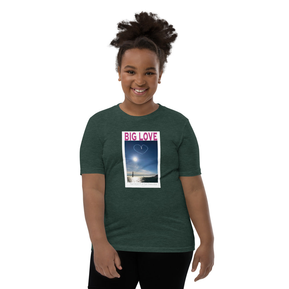 Youth Unisex Short Sleeve T-Shirt, BIG LOVE the Heart of San Francisco Celebration!