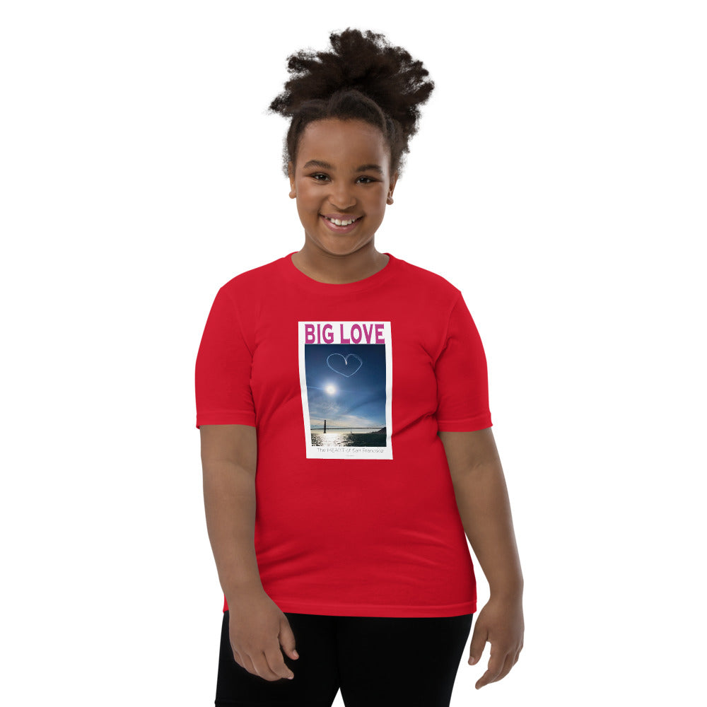 Youth Unisex Short Sleeve T-Shirt, BIG LOVE the Heart of San Francisco Celebration!